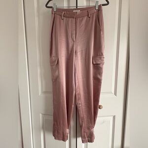 Babaton Blush Pink Satin Trousers